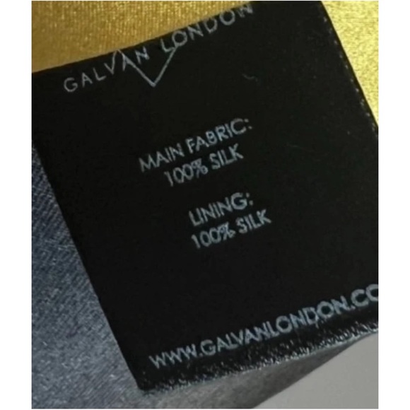 NWOT Galvan SILK Sienna Tie-Back Halter Top in Gold - Picture 4 of 4